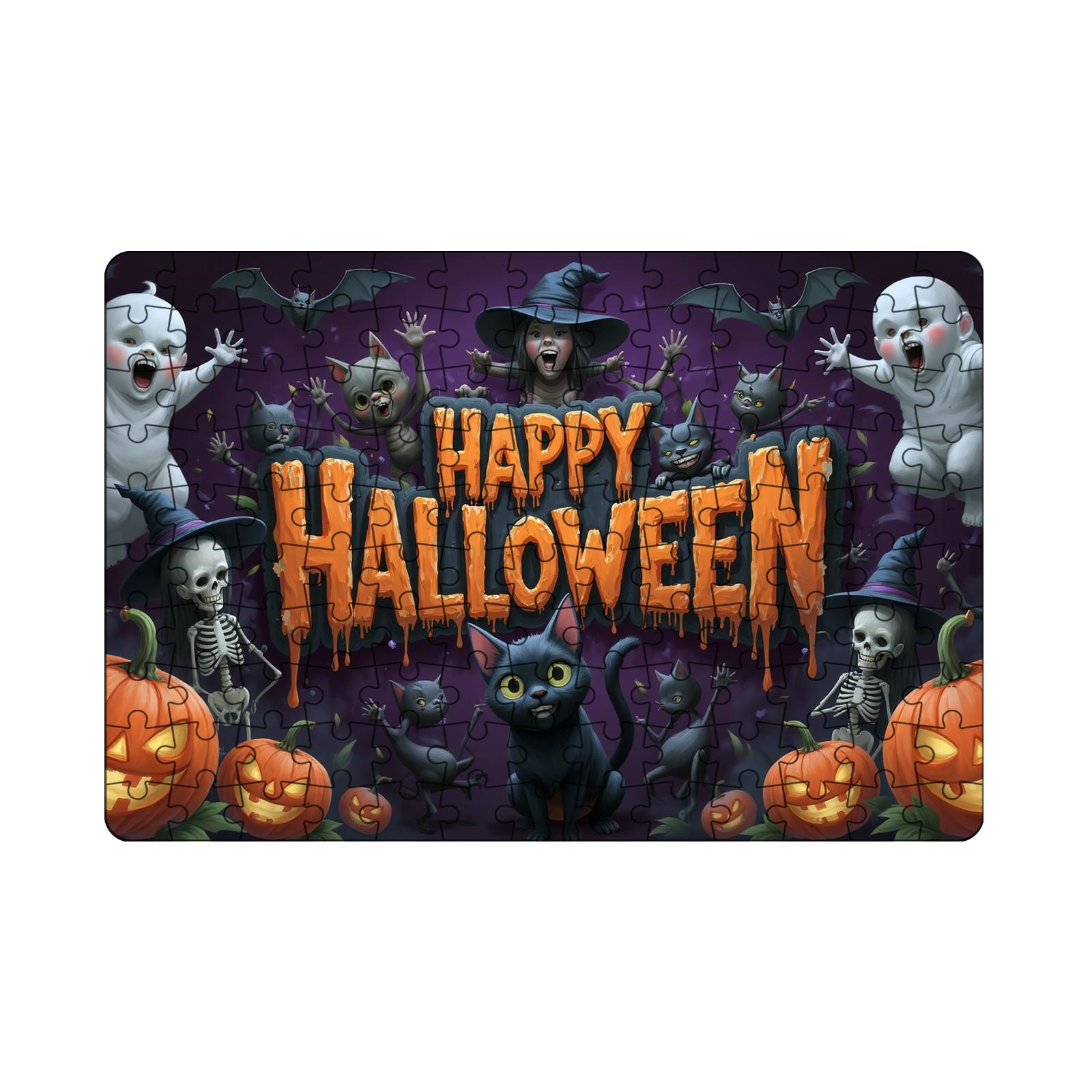 

Halloween Puzzle Wall Art – Family Gathering Puzzle Game For Home Decoration And Leisure Fun One Size
