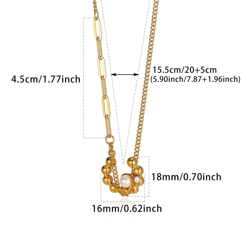 European & American Fashion Stainless Steel Women's Necklace - Trendy Luxury Clavicle Chain for Daily Wear