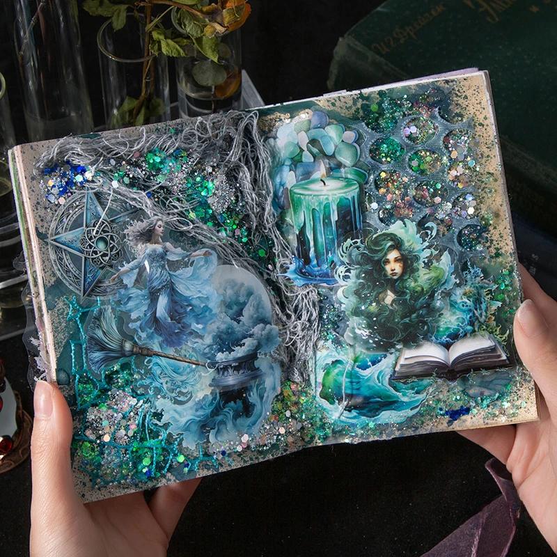 40 ks/balení Vintage Magické Nálepky Dekorativní Scrapbooking Deník Album Ručně Vyráběné Junk Journal Potřeby
