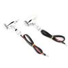 2Pcs Motorcycle Bullet Turn Signal Lamp Indicator Light Modification AccessorySilver Transparent Cover