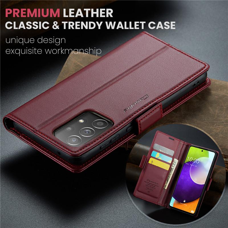 Luxury Leather Case for Samsung A12 A13 A04S A20 A30S M10S A22S A54 A53 A52 A50 A23 A24 A50S A32 M32 A33 A34 A73 A72 A71 Card Pocket Case Back Cover