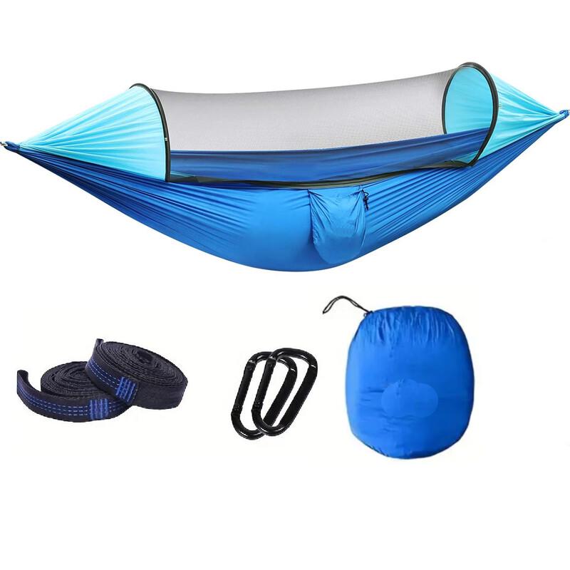 OLOEY Quick-Open Outdoor Nylon Hammock with Mosquito Net