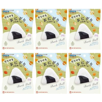 Ura Shajitsu Foods Dararuru Onigiri Bath Balls (Set of 6) Bath Bombs, Bath Additives, Mascots