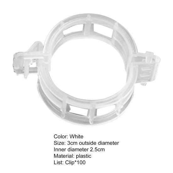 100 de bucăți cleme de susținere a plantelor, care economisesc forța de muncă, cleme de fixare agățate din plastic de lungă durată pentru casă