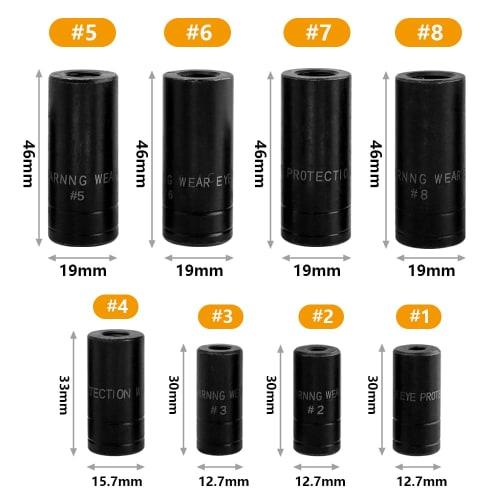 Bestgle 8-Piece Tap Socket Set, Tap Socket Conversion Adapter Set, 1/4" To 3/8" Drive External Tap Adapter for Automotive, Home Repairs, and Threading