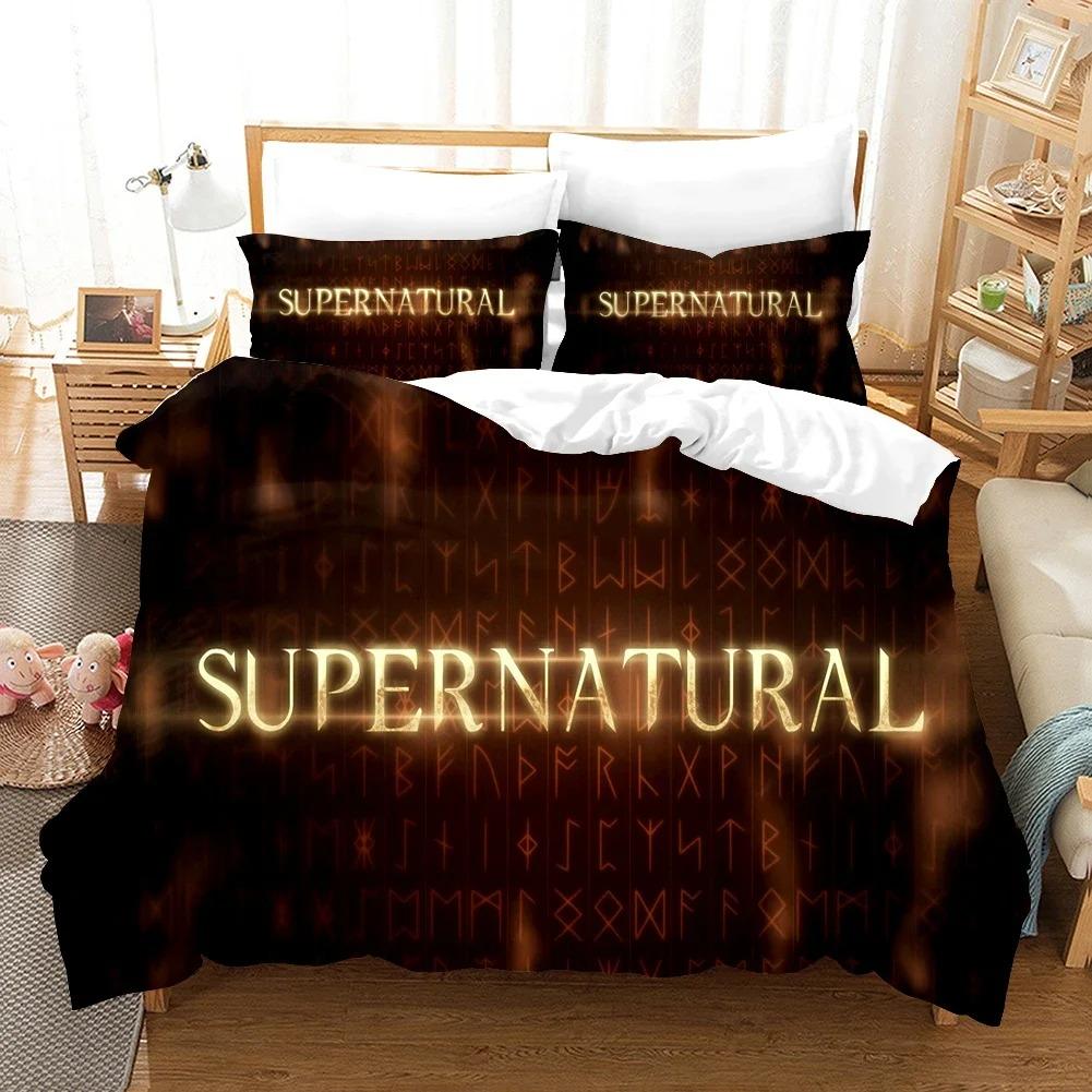 Popular TV Show Supernatural Bedding Set Comforter 3D Print Luxury Duvet Cover Set Home Textile Decor Queen King Single Size
