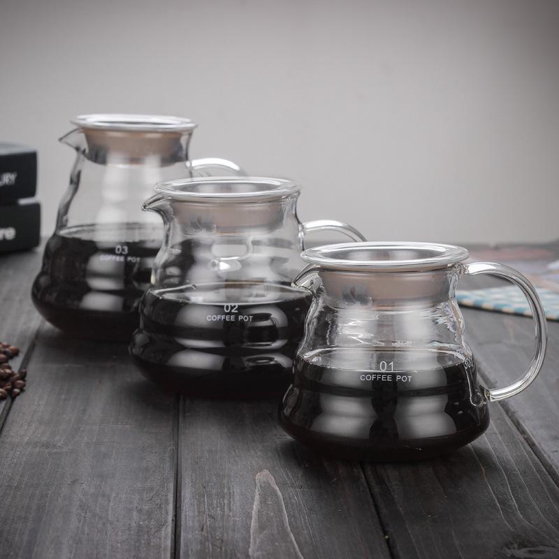 Glass Coffee Pot Cloud Shaped Coffee Kettle Reusable Coffee Pot Heat Resistant Teapot Coffee Utensils 360/600/800ml