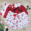 New Style Sleep Pants - Women's Cherry and Strawberry Printed Rolled-edge Short Pants, Comfortable, Relaxed, Casual, Simple Style, Home Wear Pants