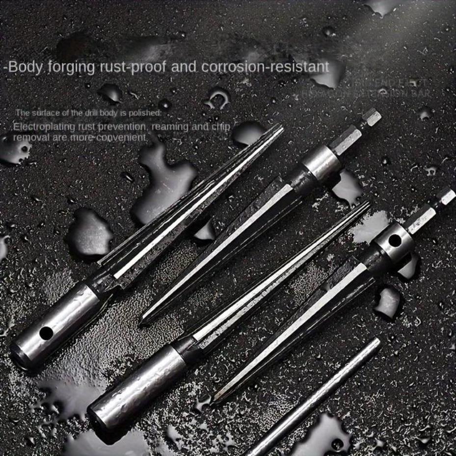 

1 Set Hand Woodworking Taper Reamer T-shaped Taper Reamer Drill Bit Hard Alloy Hole Expanding And Opening Dual-use Taper Reamer Rotundity-3-13mm