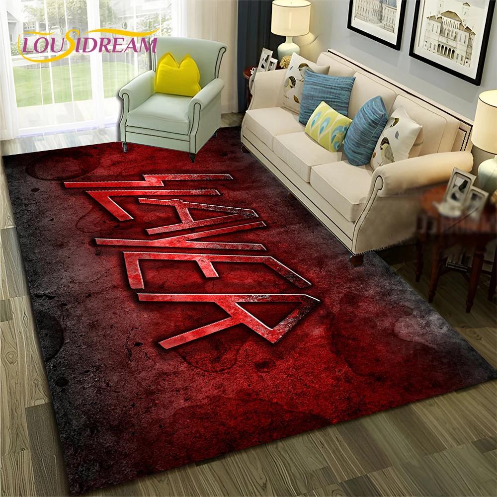 Heavy Metal Band Slayer Rock Carpet Rug for Home Living Room Bedroom Sofa Doormat Decor,kids Play Area Rug Non-slip Floor Mat