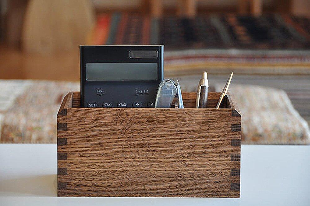 Oak Village Multi-Purpose Pen Holder, Brown, 22cm Wide x 11cm Deep x 10.8cm High, 01060-11