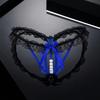 Open Crotch Lace Pearl Panties Low Waist See-through Thong Underwear for Women  Ladies Girls