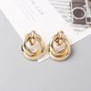 Big Exaggerated Geometric Dangle Earrings for Women Hollw Round Statement Female Drop Earrings Pendientes Mujer Unusual Earrings