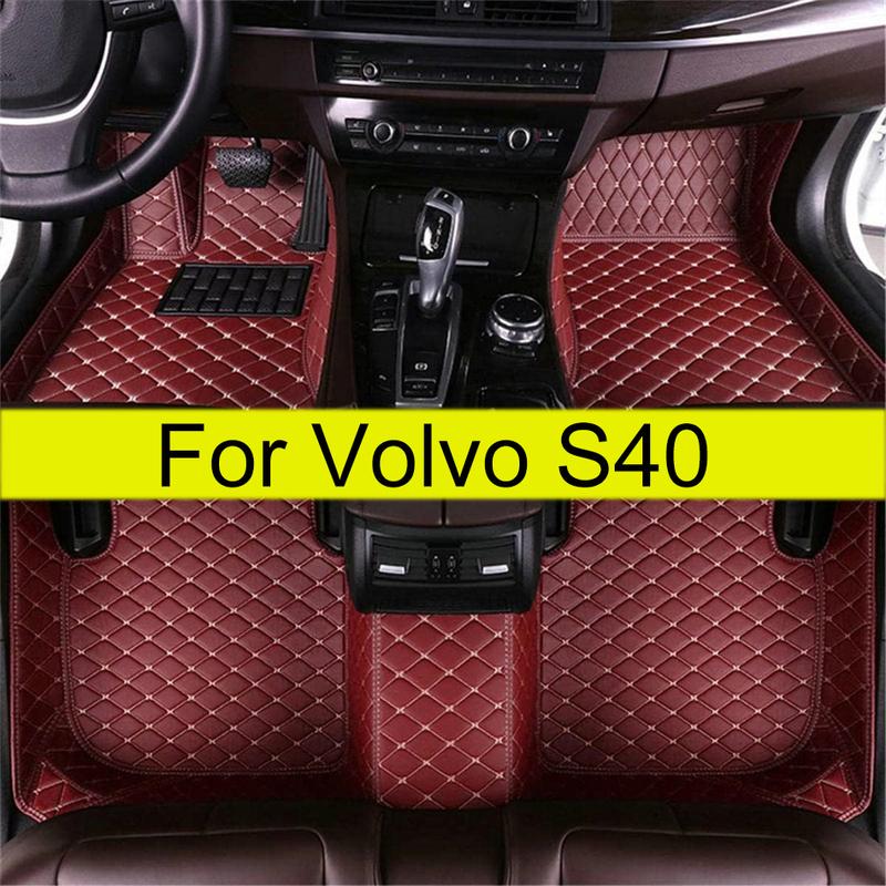 Car Floor Mats For Volvo S40 2006 2007 2008 2009 2010 2011 2012  Foot Pads Automobile Carpet Cover Interior Accessories