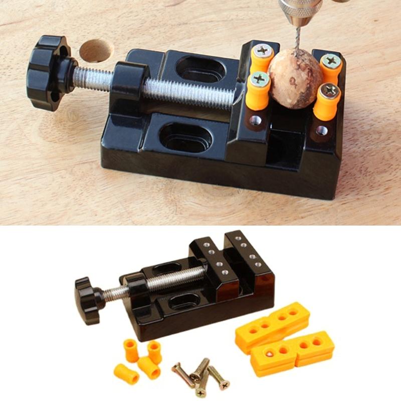 Aluminum Mini Table Vise Jaw Carving Bench Clamp Drill Press Vice Micro Clip Adjustable Flat Pliers DIY Jewelry Tools