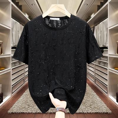 Short Sleeved T-shirt for Men Full Sky Star High Quality Casual Streetwear Tshirt O-Neck Plus Size Top