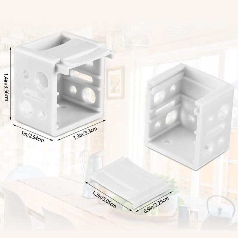 6/24 Stück Kunststoff Blindmontagehalter Weiß Kastenkopfschienenhalter Halterungen für Fensterjalousien Vorhanginstallation Code