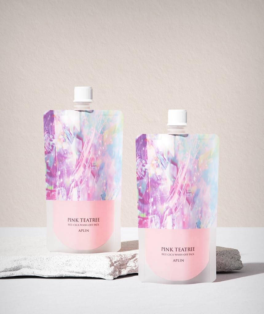 APLIN Masque Lavable Pink Tea Tree Riz Cica, 200g. Hydratant pour peaux sensibles, grasses et sèches. Produits cosmétiques coréens. [Officiel]