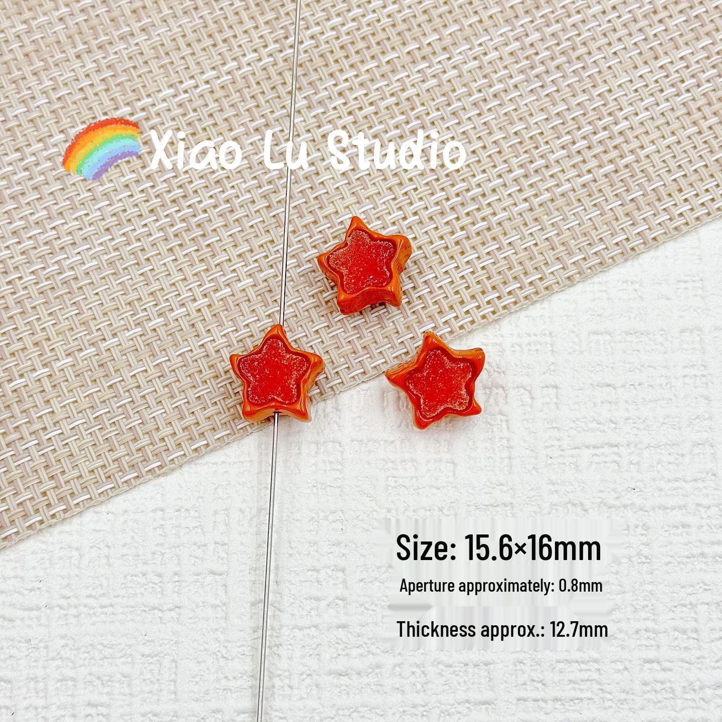 Colorful Candy Star Heart Drip Oil Alloy DIY Beaded Phone Chain Necklace Hair Accessories Single Price