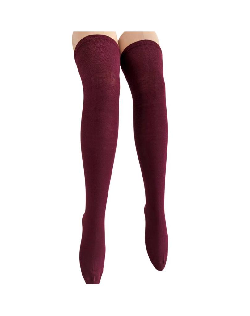 Japanische Preppy Style Gestreifte Baumwoll-Over-the-Knee-Socken