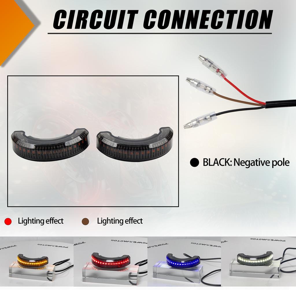 Motorcycle LED Turn Signal Light for BMW Honda Suzuki Kawasaki Front Shock Turn Signal Universal Motocross Street Racing