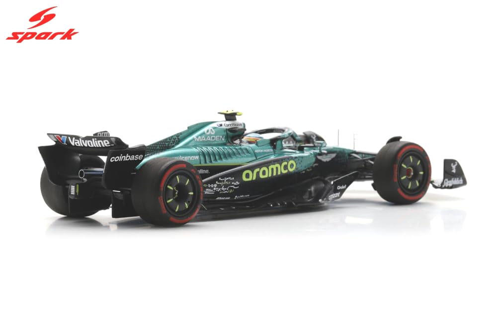 Spark Aston Martin F1 Team AMR25 2025 US GP Alonso Finished Model with Sponsor Logos Purpose Diecast 1/43 #14 F. (General Car)