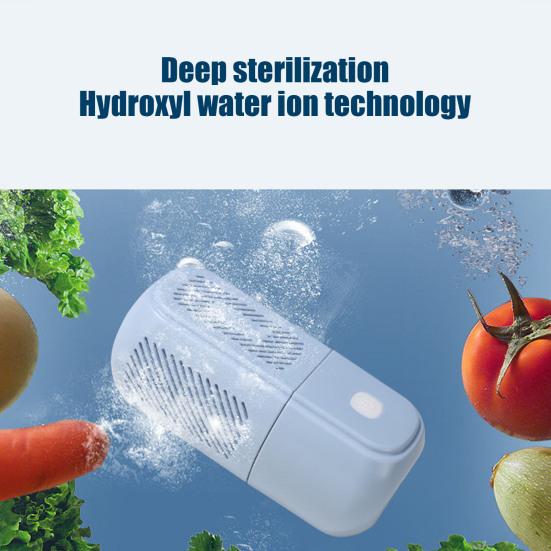 Handheld Produce Purifier Fruits And Vegetables Cleaner with OH-Ion Technology, Rechargeable Fruit Vegetable Washing Oh Ion Water Machine, Portable