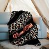 1PC Custom Name Leopard Print Fashion Trend outdooor Flannel blankets Throw Blanket All-Season Throw Gift Bedspread for Couch, Bed, Camping Holiday Bi