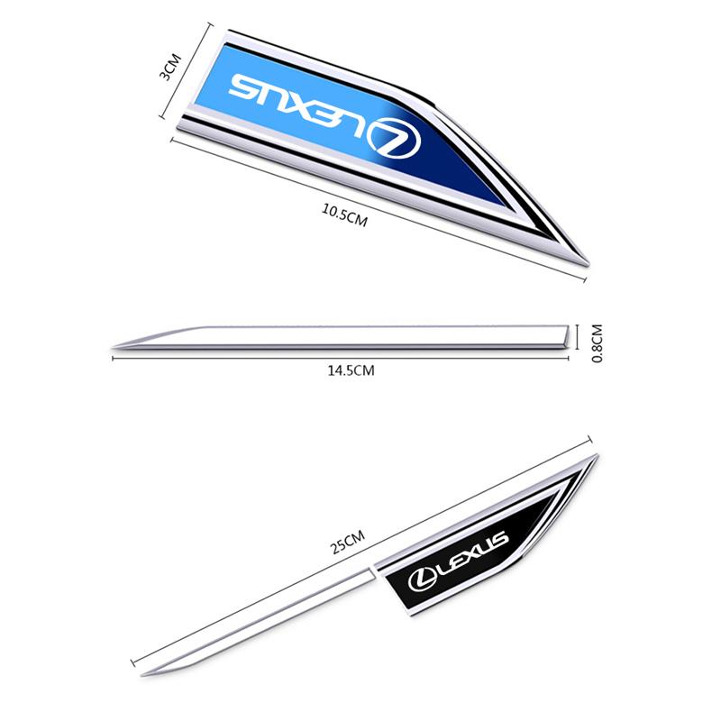 Metal Stickers 2Pcs Car Body Decoration For Lexus F SPORT GX460 Ct200h IS250 ES 220D IS200 Fsport GS GX IS LS LX NX RX