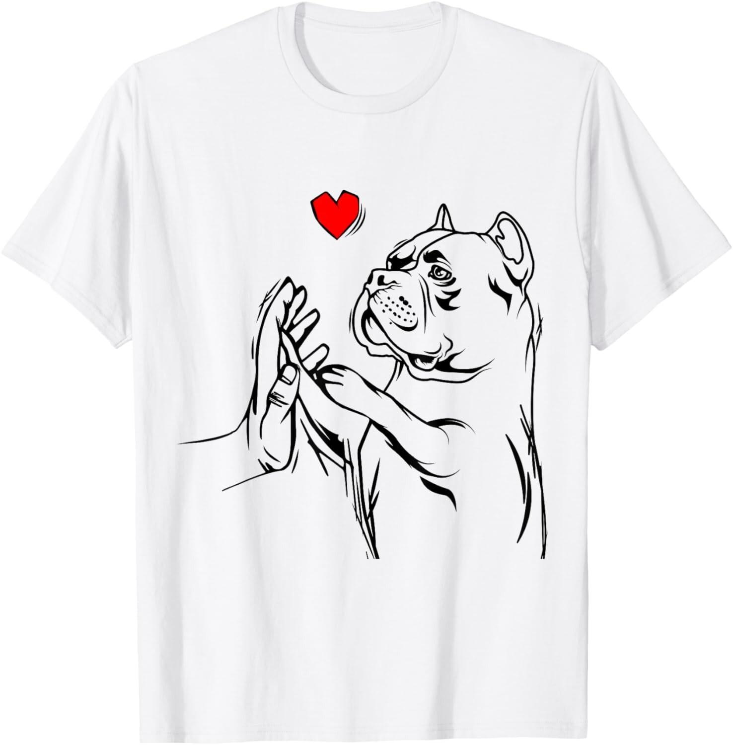 American Bully Love Cute Pitbull Dog Mom Funny Girls Gift Unisex T-Shirt S разноцветный
