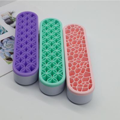Shelf Makeup Brush Holder Nail Pen Holder Display Stand Rack Brush Storage Case Silicone Organizer Drying Shelf for Makeup Brush