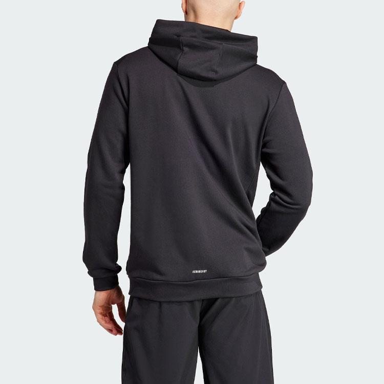 Adidas Workout Hoodie Black/White Men Streetwear IT4308