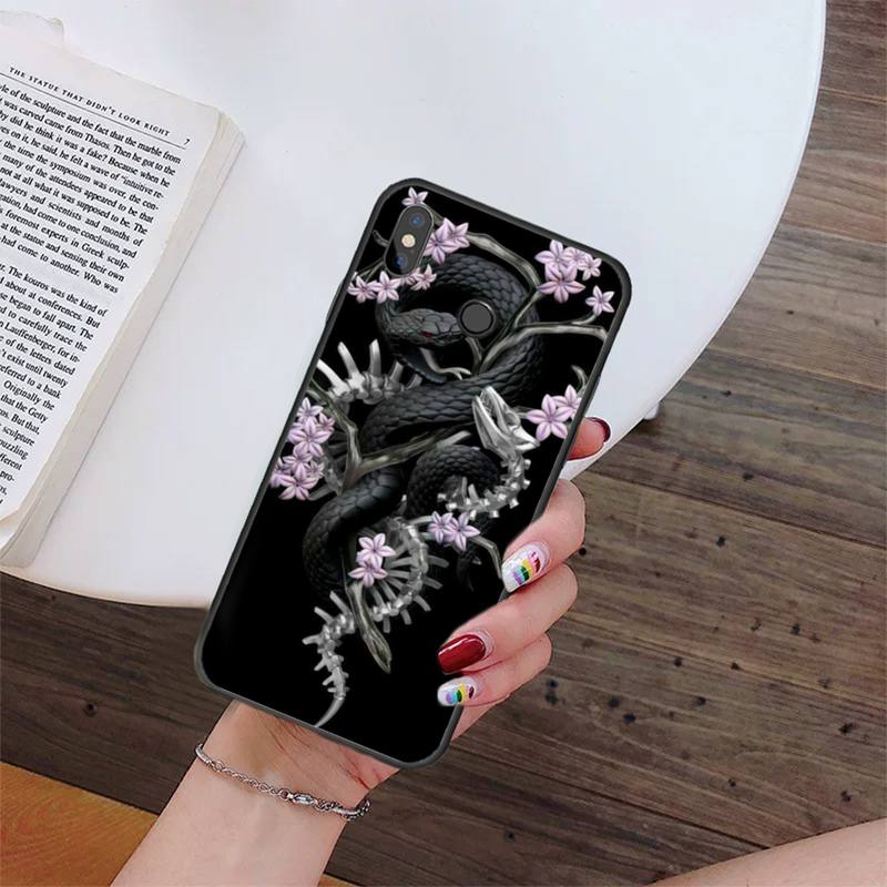 Hand Snake Flower Snake Painting Art Phone Case For Xiaomi Redmi 4X 5Plus 6A 7 7A 8 8A Redmi Note 4 5 7 8 9 Note 8T 8Pro 9Pro