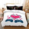 Black Games Gamepad Bedding Set Digital Printing Duvet Cover Set with Pillowcases Europe/Australia/USA Twin Full Queen King Size