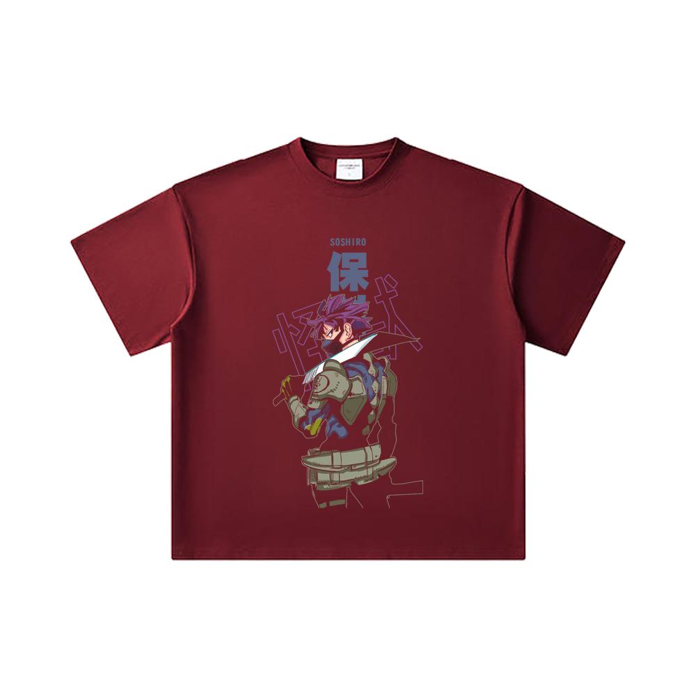 

260 GSM Double Yarn 32 Count 100% Cotton Kaiju No 8 V12 Soshiro Print Unisex Heavy Cotton T Shirt 2XL
