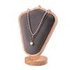 Elegant Goat Horn Shaped Jewelry Holder Rubberwood Crafted Jewelry Stand with Unique Goat Horn Layers for Jewelry Stores