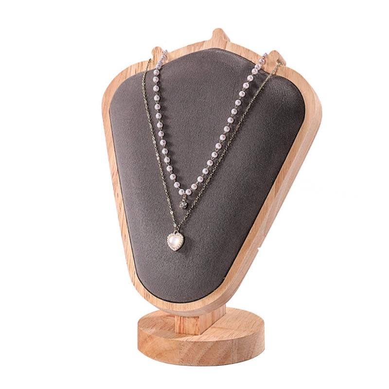 Elegant Goat Horn Shaped Jewelry Holder Rubberwood Crafted Jewelry Stand with Unique Goat Horn Layers for Jewelry Stores