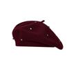 Women S Wool Beret Hat With Rhinestones Vintage Multi Color Face Slimming