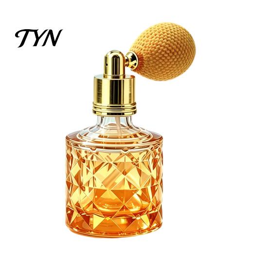 Empty Perfume Atomizer 10ML Vintage Air Bag Bottle, Portable Refillable Fragrance Leak Proof Spray Bottle Glass for Travel