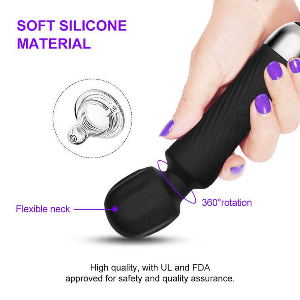 Vibrator Wand Sex Toys Clit Stimulator Vibrators Vibrator for Woman Sex Toy Gifts 20 Patterns & 8 Speeds of Pleasure Quiet & Small  Adult Toys