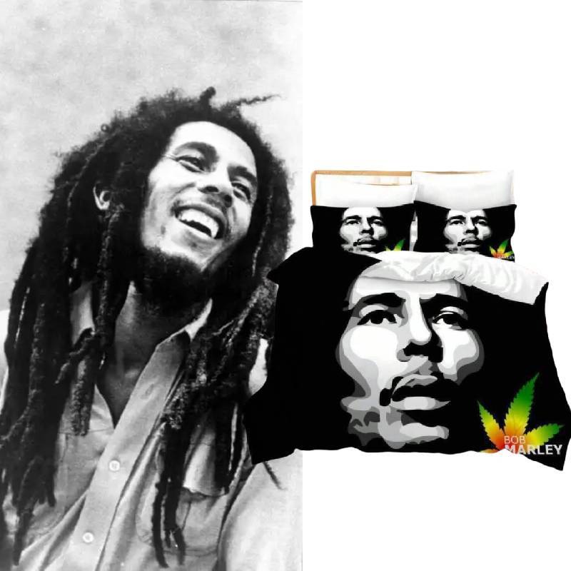 Bob Marley Bedding Set With 3d Digital Print Modern Minimalist For Home Decor
