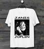 NOVÉ JANIS JOPLIN AMERICKÁ ZPĚVAČKA Bavlněné Bílé Tričko S5XL IN151