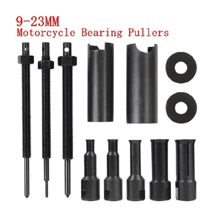 Easy To Use Motorcycle Bearing Puller Removal Tool Kit 9-23mm Diameter Suitable for DIY Enthusiasts & Repair Technicians