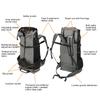 Water Resistant Dog Carrier Backpacks Durability Large Cat Carrying Bag for Other Outdoor Activity
