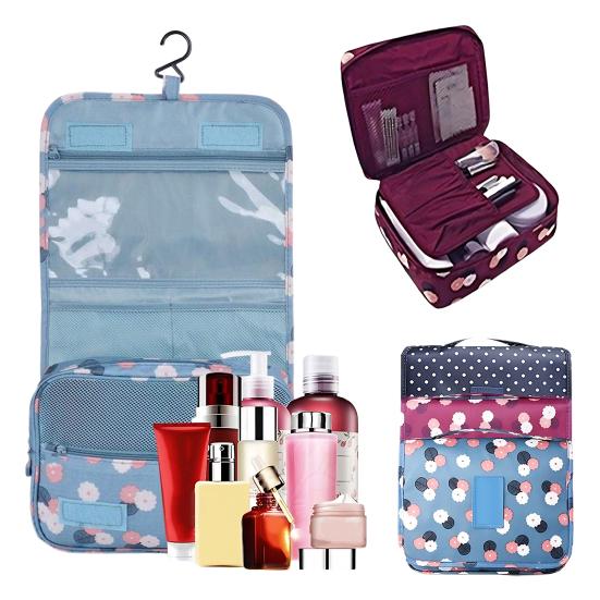 Travel Hanging Toiletry Bag Portable Cosmetic Organizer with Hook Waterproof Makeup Pouch for Women Girls Business Trips Vacation Use