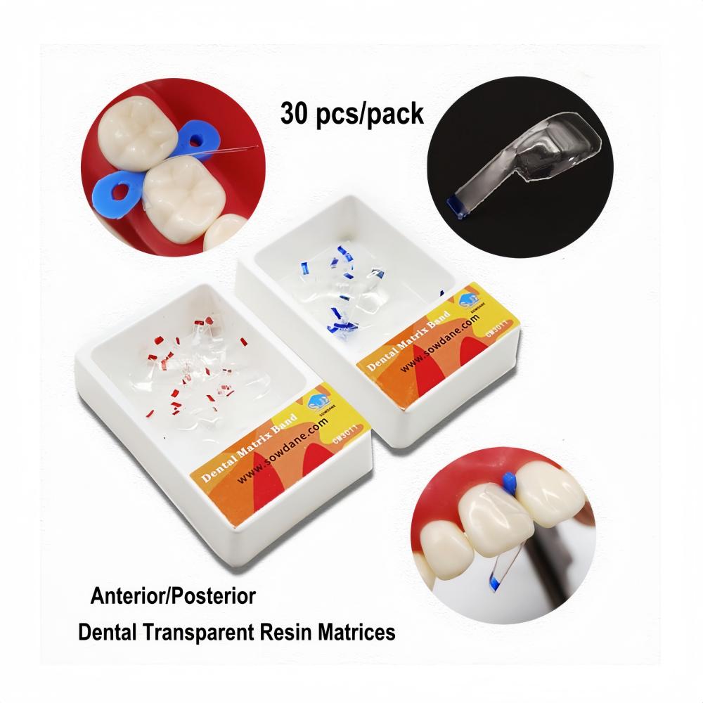 Dental Transparent Sectional Contoured Matrices Matrix Polyester Matrice  for Anterior and Posterior Teeth