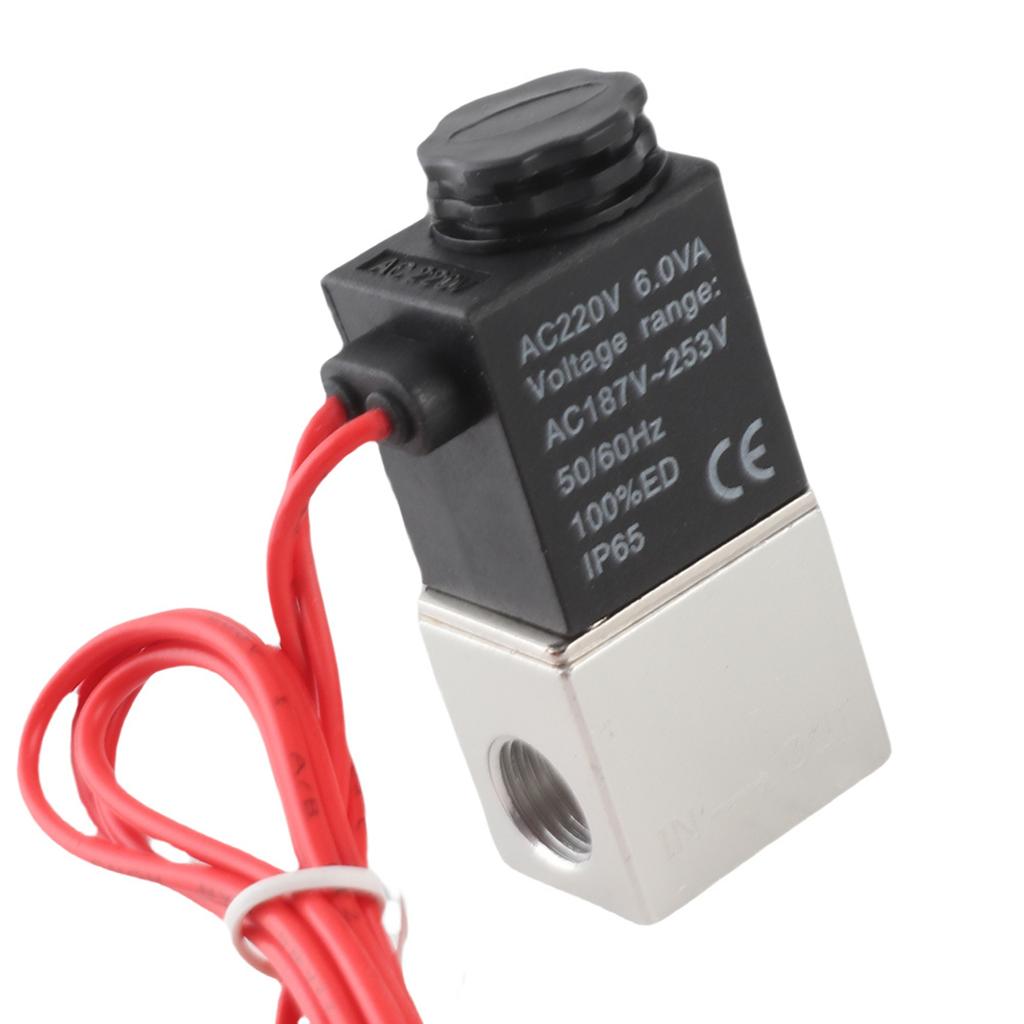 Direct Acting Solenoid Valve Water   Oil Aluminum Alloy Body Valve 220VAC(G1Celsius8in )