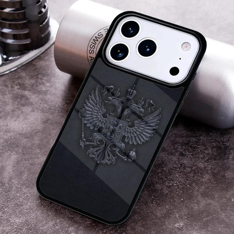 Russia Coat of Arms soft Phone Case for iPhone 17 16 15 Pro Max Air 14 13 12 11 Plus Shockproof Capa Cover