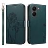 Wallet Case for Redmi Turbo 5 5G - Leather/PU, Blue, With Lanyard