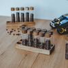 Glass Test Tube Spice Storage Set with Wooden Base